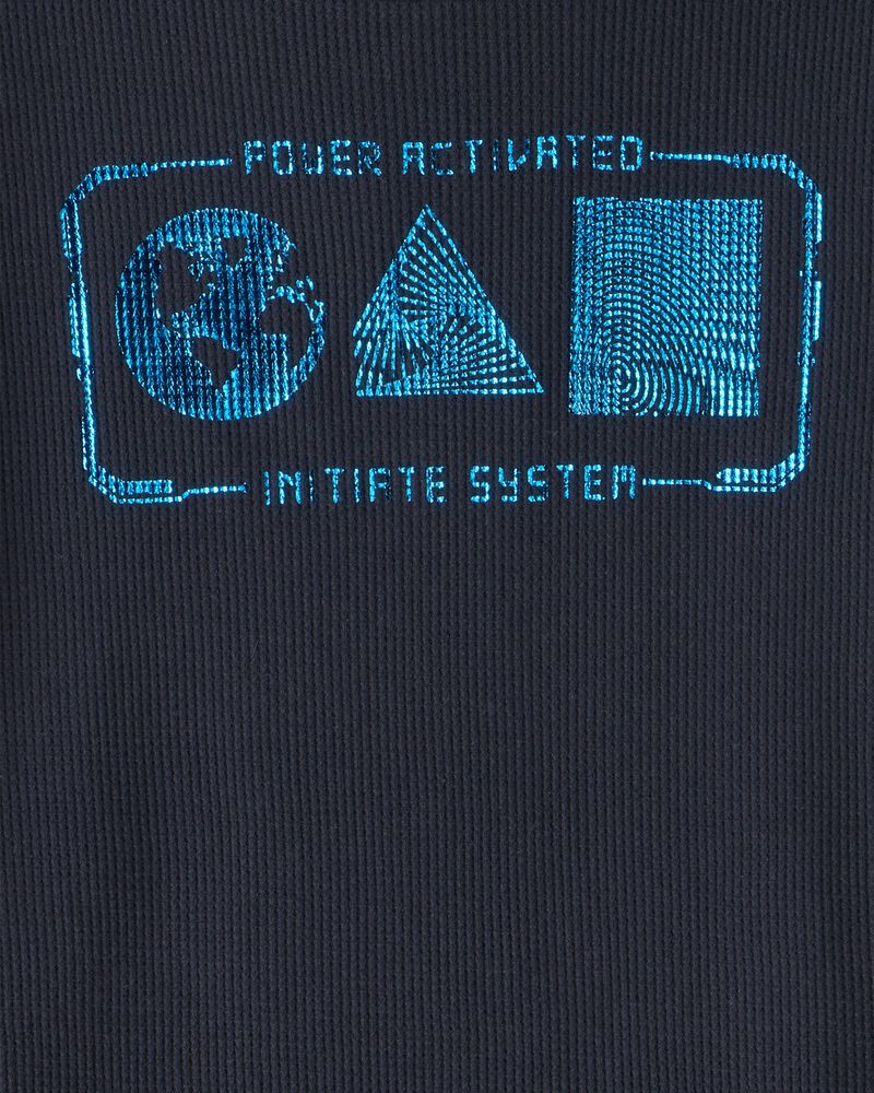 Boys Space Long-Sleeve Graphic Tee - Navy, image 3 of 4 slides