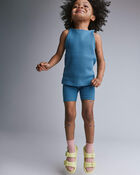 Tout-petit fille - Short de cycliste Brooklyn - Bleu, image 4 sur 6 diapositives