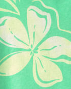 Baby Girl Floral Peplum Tank Top - Green, image 2 of 3 slides