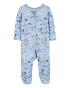 Bébé Grenouillère à fermeture à glissière PurelySoft à motif de dinosaure, image 1 sur 5 diapositives