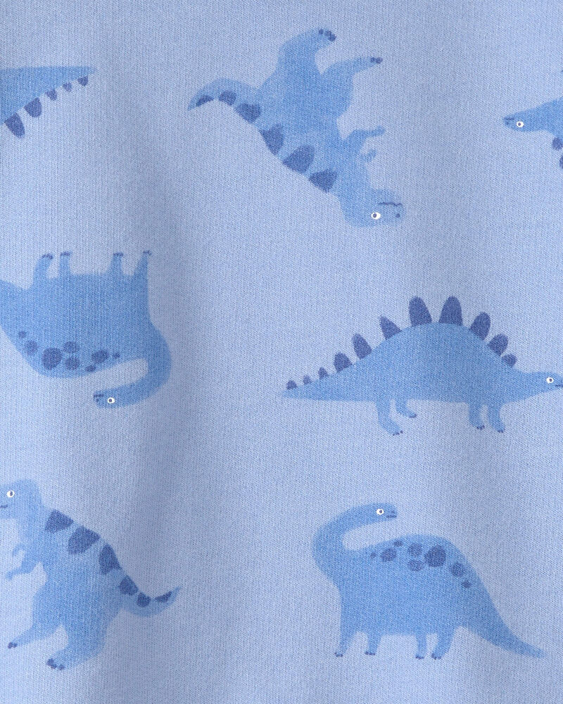 Toddler Boy Dinosaur French Terry Hoodie - Blue, image 2 of 3 slides