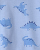 Toddler Boy Dinosaur French Terry Hoodie - Blue, image 2 of 3 slides
