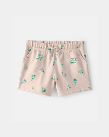 Tout-petit gar&ccedil;on - Shorts en molleton fran&ccedil;ais de pickleball - Brun, 