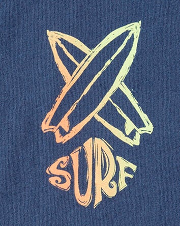 Kid Surfboard Graphic Surf Tank - Navy, 