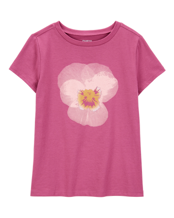 Kid Tropical Flower Short-Sleeve Graphic Tee - Pink, 
