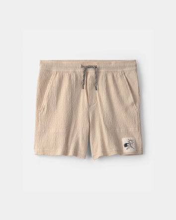 Boys Beach Pocket Shorts - Tan, 