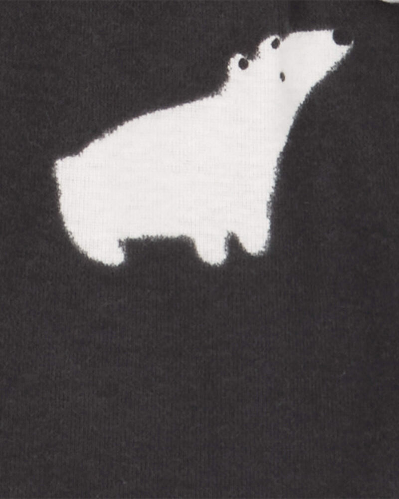 Baby 4-Pack Long-Sleeve Winter Animals Bodysuits, image 3 of 7 slides