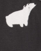 Baby 4-Pack Long-Sleeve Winter Animals Bodysuits, image 3 of 7 slides