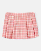 Toddler Girl Plaid Knit Skort - Pink, image 1 of 4 slides