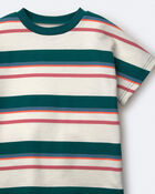 Tout-petit - T-shirt &agrave; manches chauve-souris &agrave; rayures - Vert/Cr&egrave;me, image 6 sur 6 diapositives