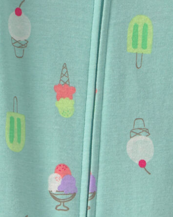 Toddler Girl Popsicle 100% Cotton 1-Piece Pyjama - Blue, 