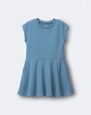 Toddler Girl French Terry Drop-Waist Dress - Teal, 