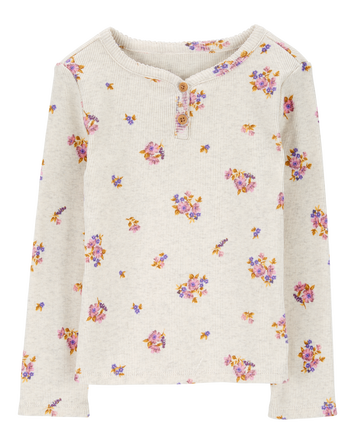 Baby Floral Knit Long-Sleeve Fashion Top , 