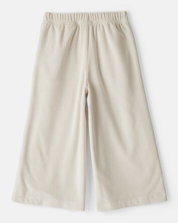 Toddler Girl Ribbed Flare Pants - Tan, 