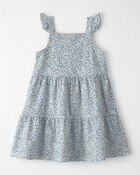 Toddler Girl Organic Cotton Tiered Dress in Meadow Bloom, image 1 of 5 slides