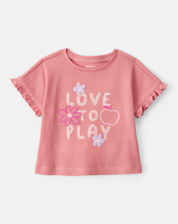 Bébé fille - Chandail imprimé à manches courtes Love To Play – Rose, 