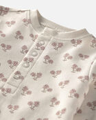 Baby Girl Organic Cotton French Terry Jumpsuit in Floral, image 3 of 5 slides