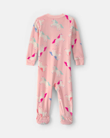 Toddler Girl 1-Piece Unicorn DreamPlush Snug Fit Pyjama - Pink, 
