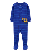 Toddler 1-Piece Construction 100% Snug Fit Cotton Footie Pyjamas, image 1 of 4 slides