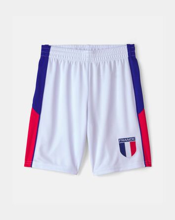 Kid Umbro France Mesh Soccer Shorts - Blue/Red/White, 