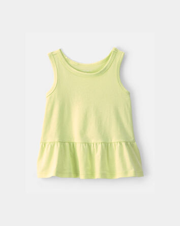 Baby Girl Peplum Tank Top - Green, 