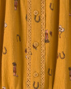 Filles - Haut manches longues &agrave; motif western &ndash; Jaune, image 6 sur 6 diapositives