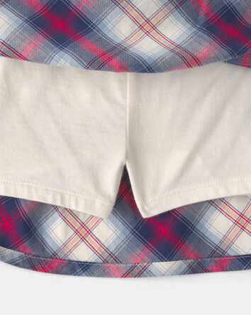 Toddler Girl Plaid Twill Skort - Navy Blue, 