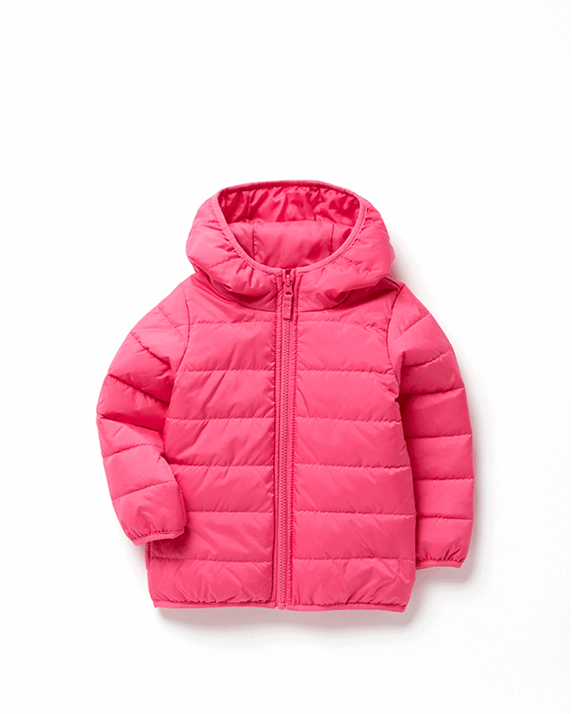 Toddler Heart Print Packable Puffer Jacket, image 6 of 6 slides