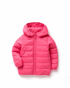 Toddler Heart Print Packable Puffer Jacket, image 6 of 6 slides