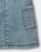 Toddler Girl Otter Pocket Jumper in Avenue Wash - Blue, image 3 of 5 slides