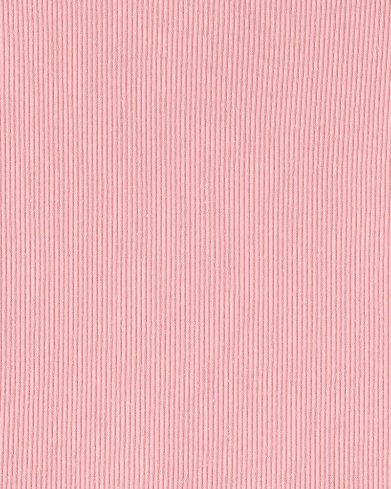 Girls Rib Short-Sleeve Dress - Pink, image 3 of 4 slides