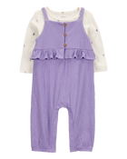 Baby 2-Piece Long-Sleeve Tee & Coverall Set, image 1 of 6 slides