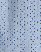 Girls 2-Piece Organic Cotton Eyelet Top & Short Set, image 4 of 5 slides