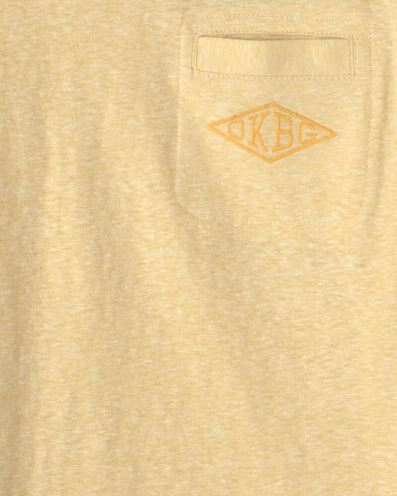 Gar&ccedil;ons - T-shirt manches longues &agrave; logo OKBG - Jaune, image 2 sur 2 diapositives