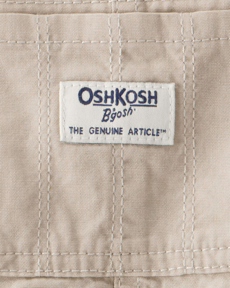 Baby Lightweight Canvas Overalls - Khaki, image 3 of 4 slides