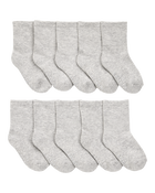Enfant en bas âge 10 paires de chaussettes mi-mollet - Gris, image 1 sur 3 diapositives