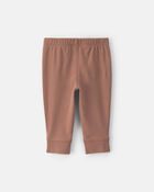 Baby 2-Pack Cotton Pull-On Pants - Brown, image 2 of 3 slides