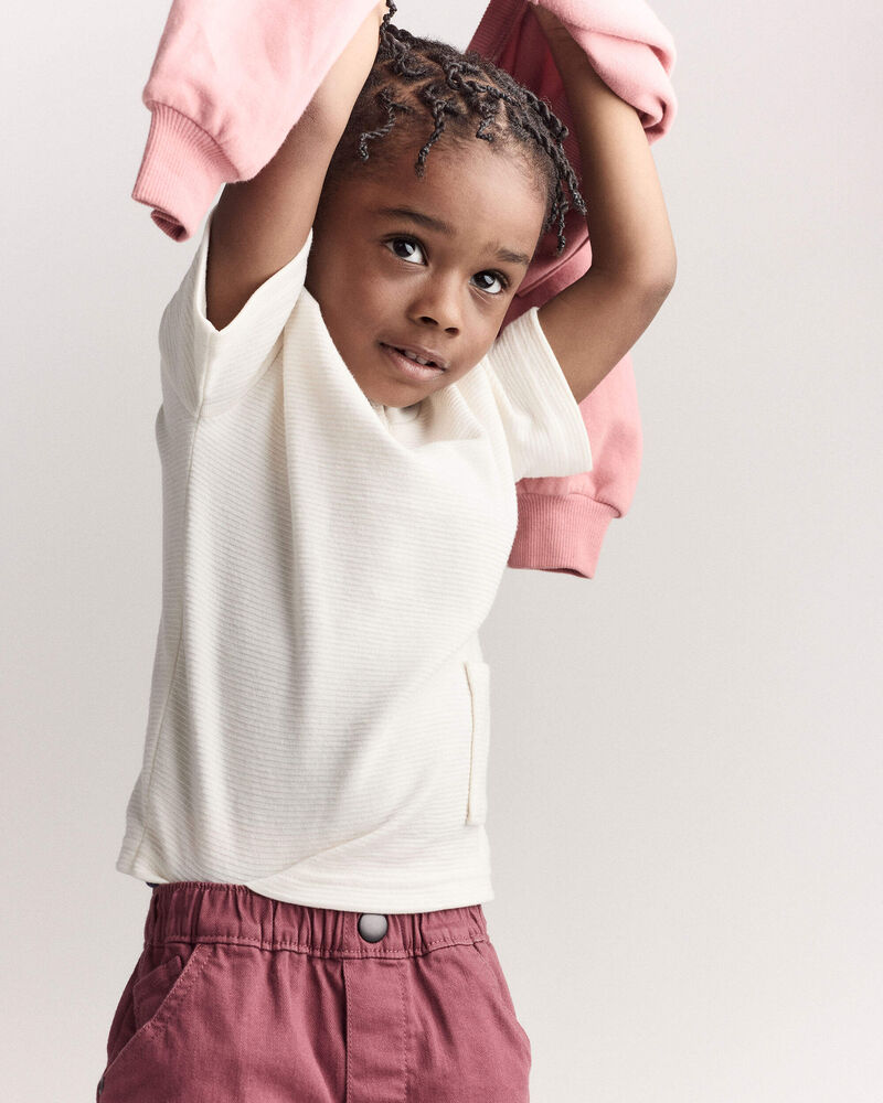Toddler Boy Short-Sleeve Pocket Henley Tee - Cream, image 3 of 7 slides