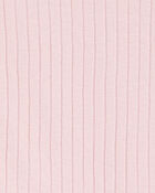 Toddler Solid Ribbed Cotton Blend 2-Piece Pyjamas - Pink, image 2 of 3 slides