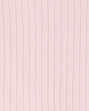 Toddler Solid Ribbed Cotton Blend 2-Piece Pyjamas - Pink, 