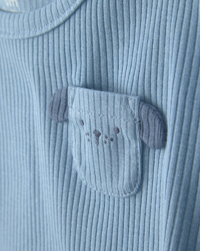 B&eacute;b&eacute; gar&ccedil;on - Emballage de 2 barboteuses &agrave; manches courtes &agrave; motif de chien - Bleu, image 2 sur 4 diapositives