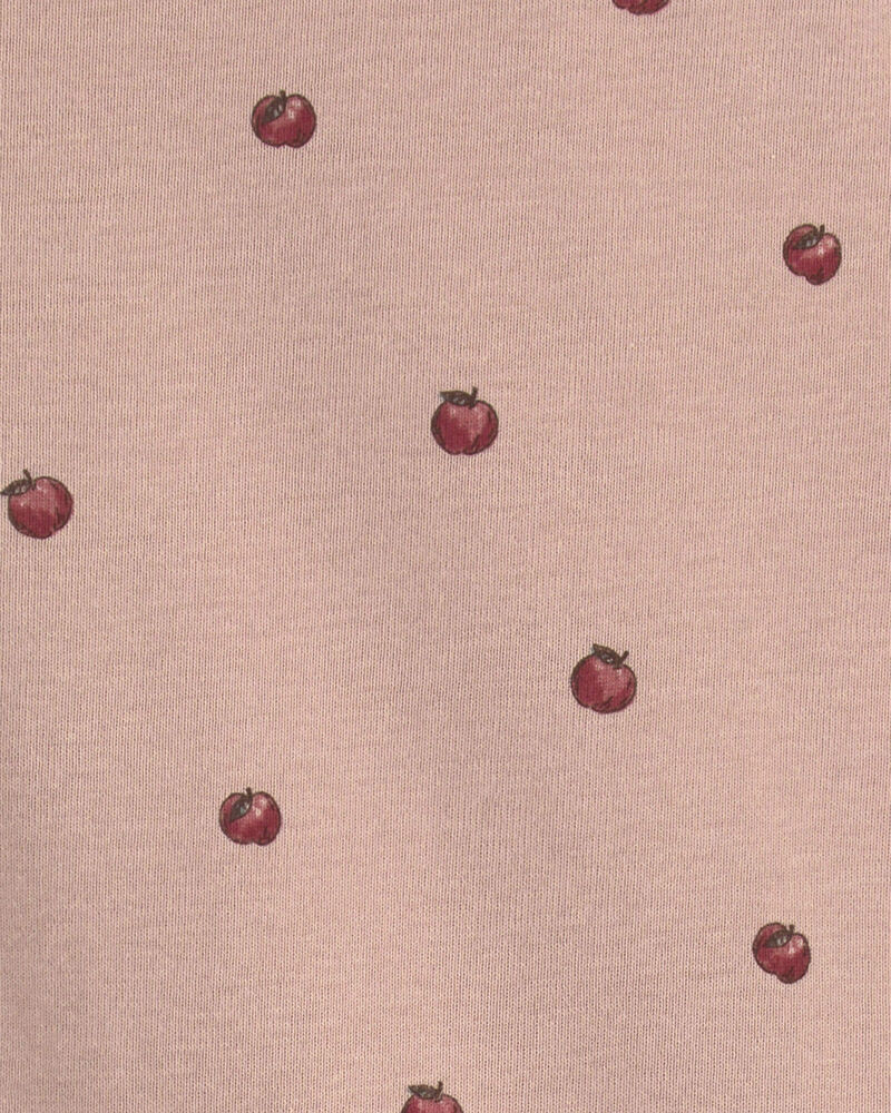 Toddler Girl 2-Piece Organic Cotton Pajamas in Apples, image 3 of 4 slides