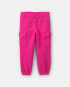 Toute-petit fille - Ensemble en molleton haut &agrave; manches longues &agrave; motif c&oelig;ur et pantalon - Rose, image 2 sur 6 diapositives