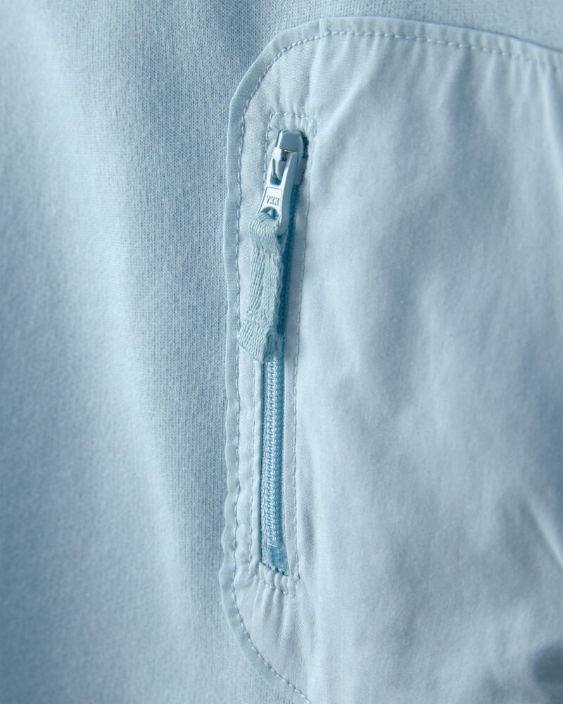 Baby Boy French Terry Zipper Pullover Sweatshirt - Blue, image 2 of 4 slides