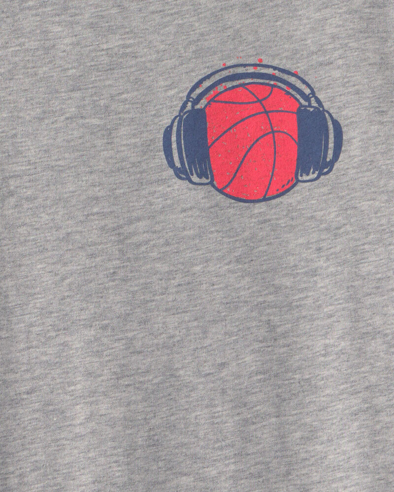 Gar&ccedil;ons - T-shirt &agrave; imprim&eacute; basketball &laquo;Streetball&raquo; - Gris, image 3 sur 4 diapositives