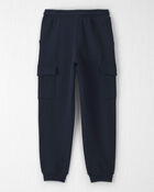 Boys Organic Cotton French Terry Cargo Pants, image 2 of 4 slides