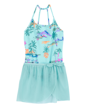 Kid Tropical 1-Piece and Sarong Set, 