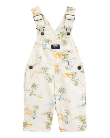 Baby Tropical-Print Knit Shortalls, 