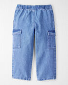 Toddler Organic Cotton Chambray Cargo Pants, image 2 of 7 slides