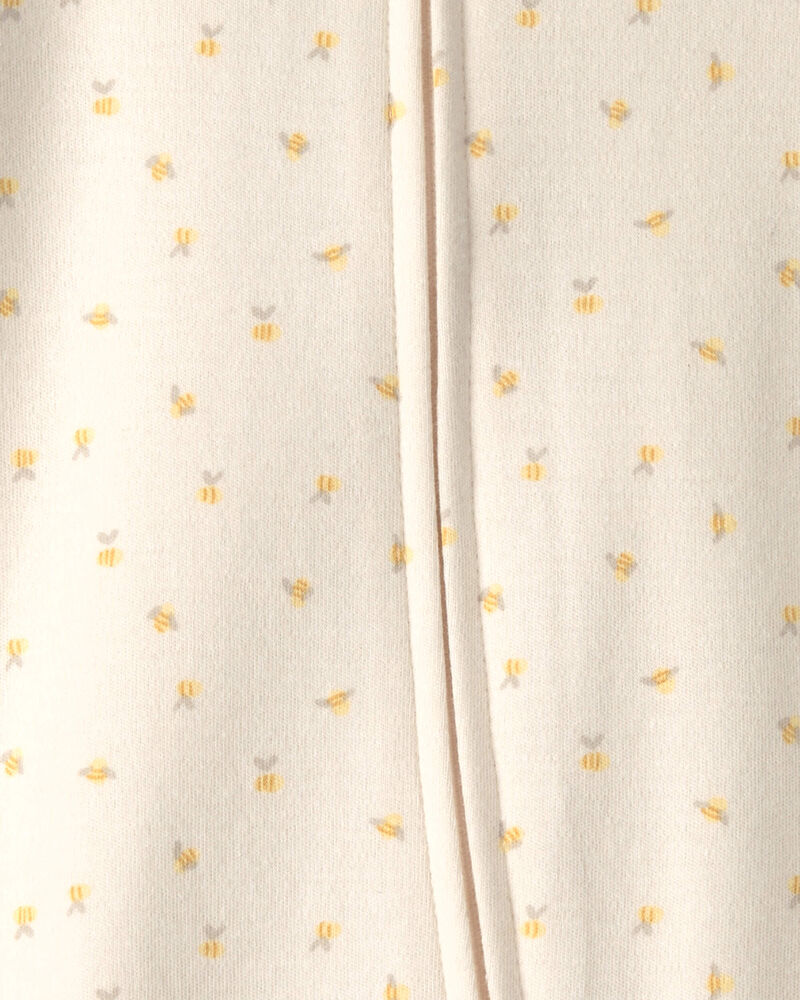 B&eacute;b&eacute; fille - Grenouill&egrave;re ajust&eacute;e &agrave; motif abeille - Ivoire, image 3 sur 4 diapositives